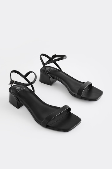 Black Forever Comfort® Low Heel Sandals