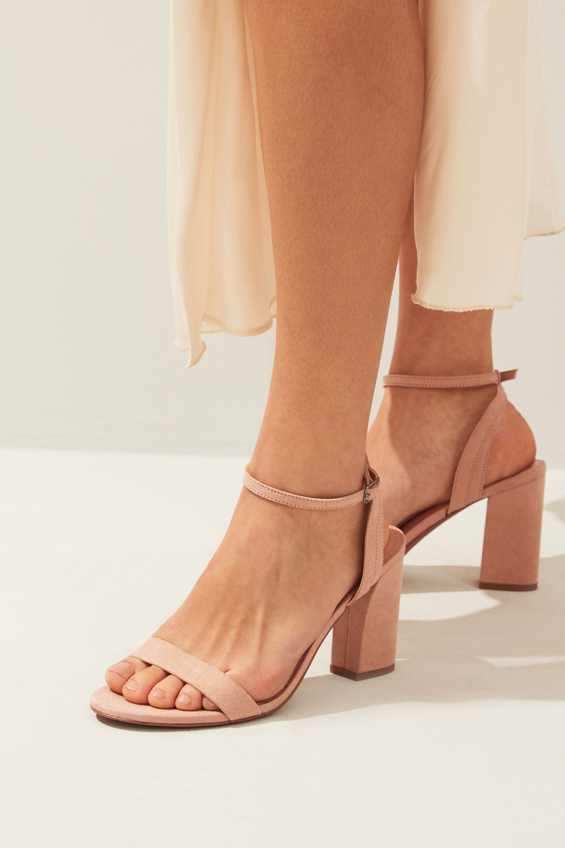 Buy Nude Standard Wide Fit Forever Comfort Block Heel Sandals from the Next UK online shop