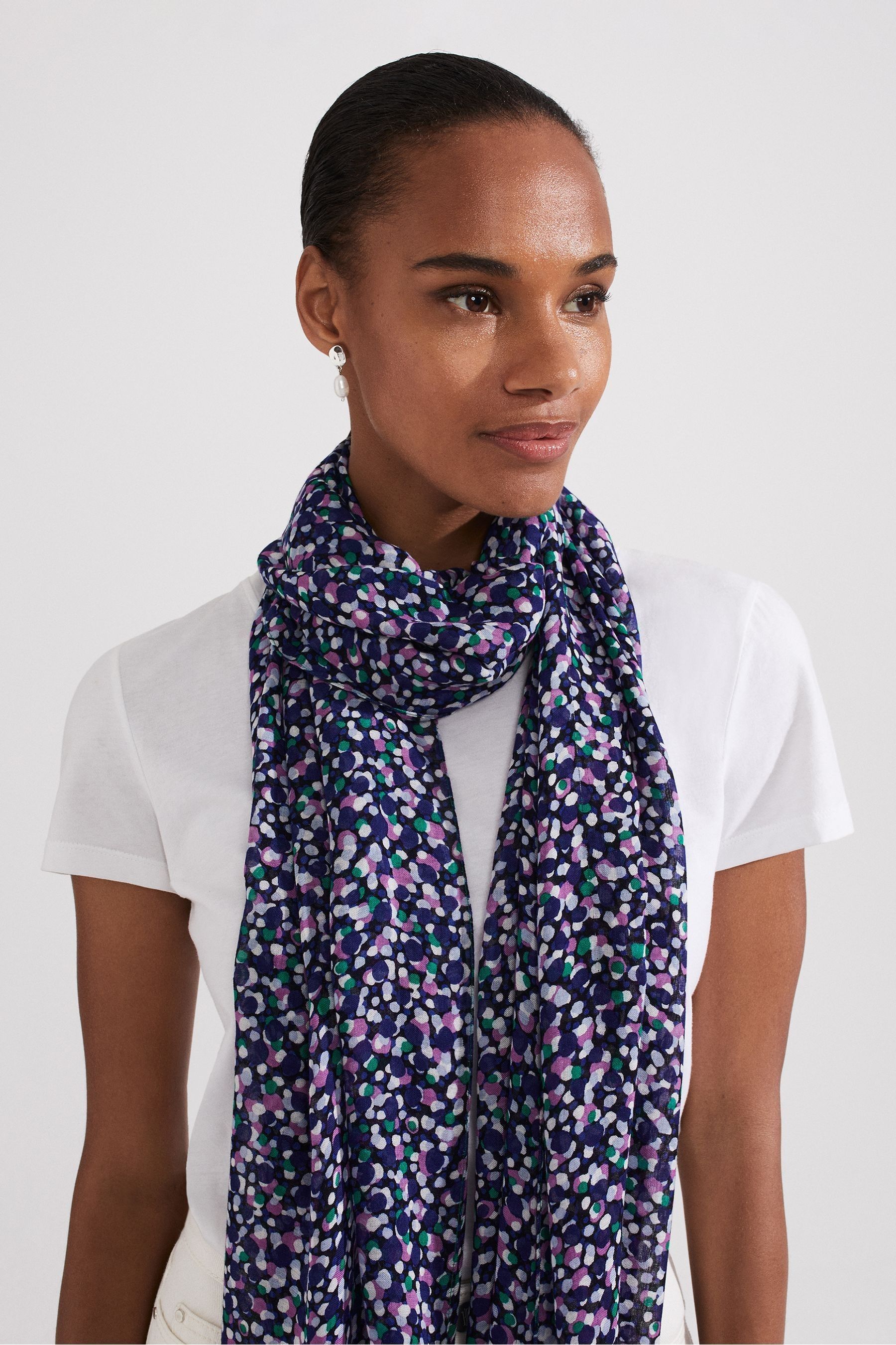 Buy Hobbs Blue Mollie Scarf from the Next UK online shop