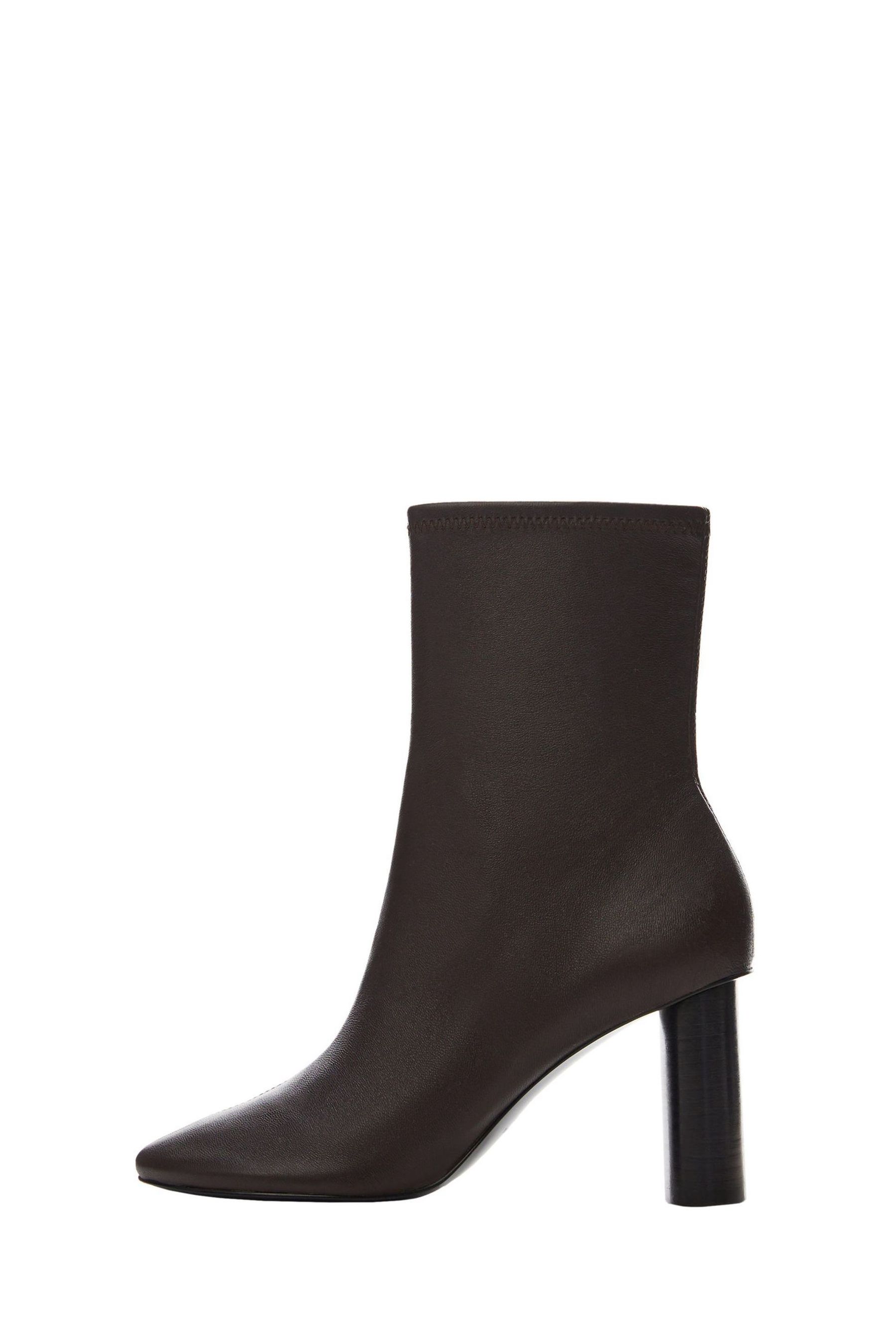 Faux leather ankle boots top
