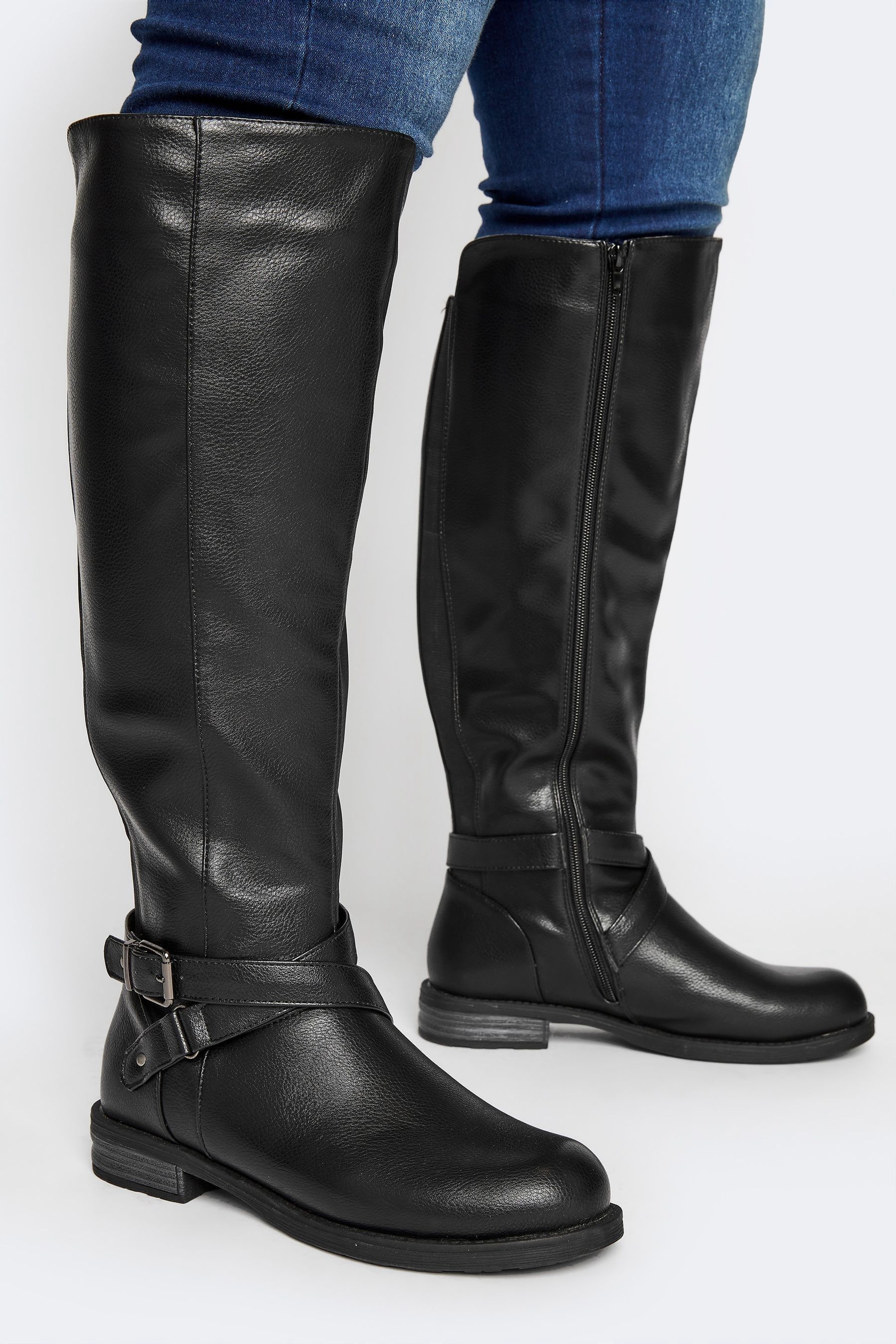 Black leather riding boots uk top