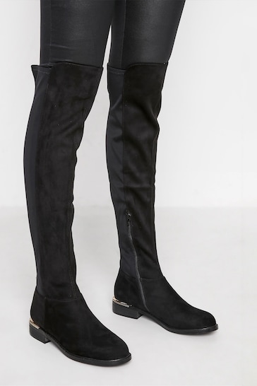 Long Tall Sally Black Stretch Boots