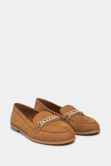 Long Tall Sally Brown Chain Loafers