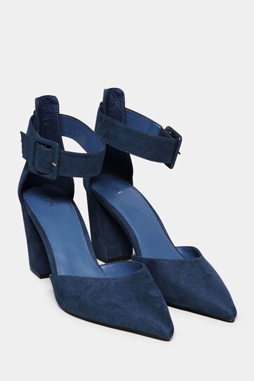 Long Tall Sally Blue Pointed Court Heels