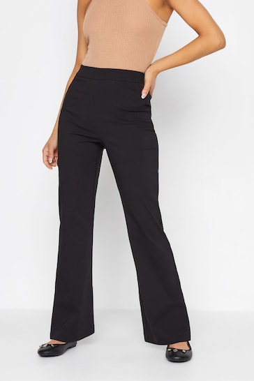 Buy PixieGirl Petite Black Stretch Bengaline Bootcut Trousers from the ...