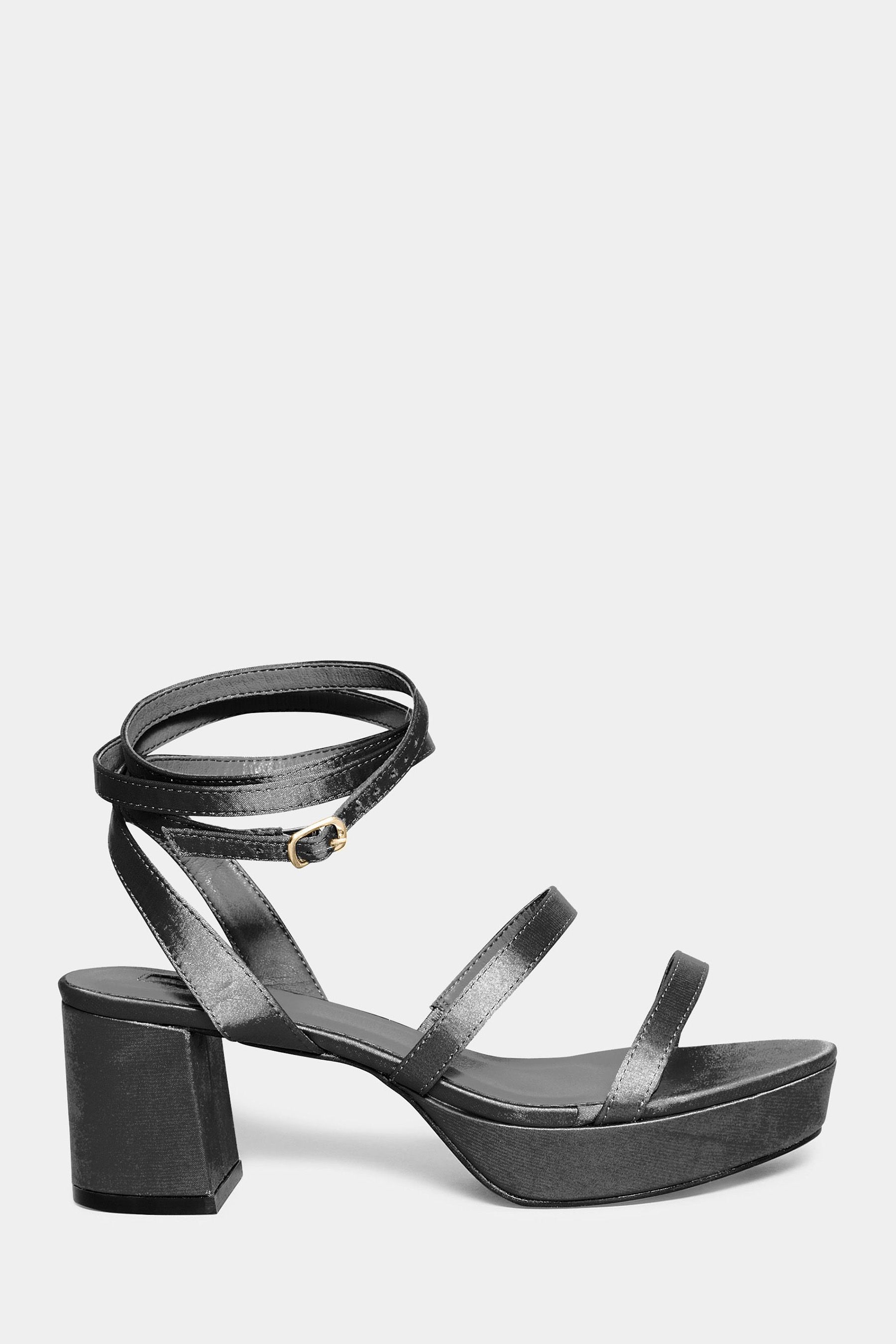 Knot Detail Strappy Platform Heels | Strappy platform heels, High heel  dress, Black platform heels