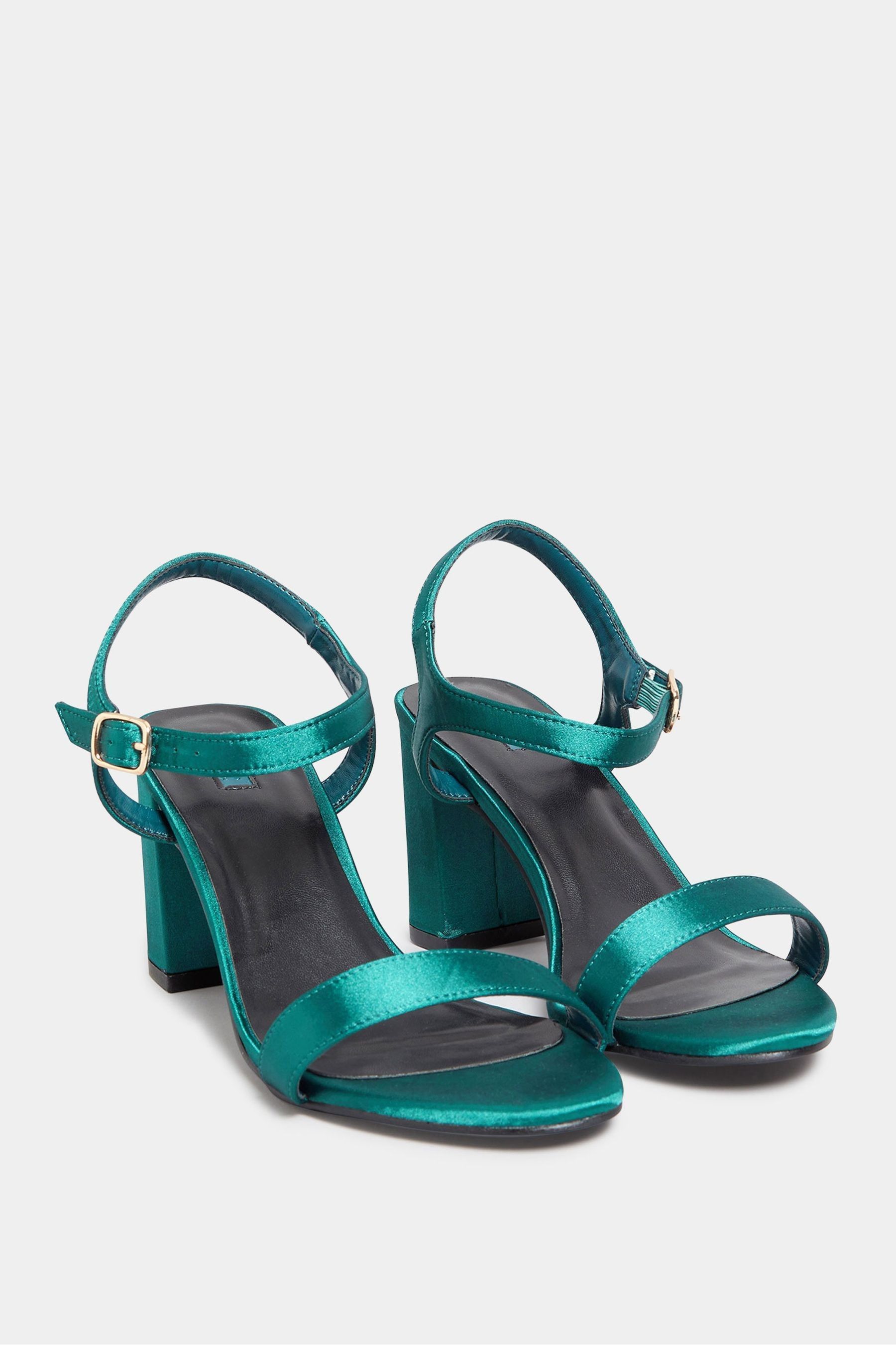 Turquoise block heel store sandals