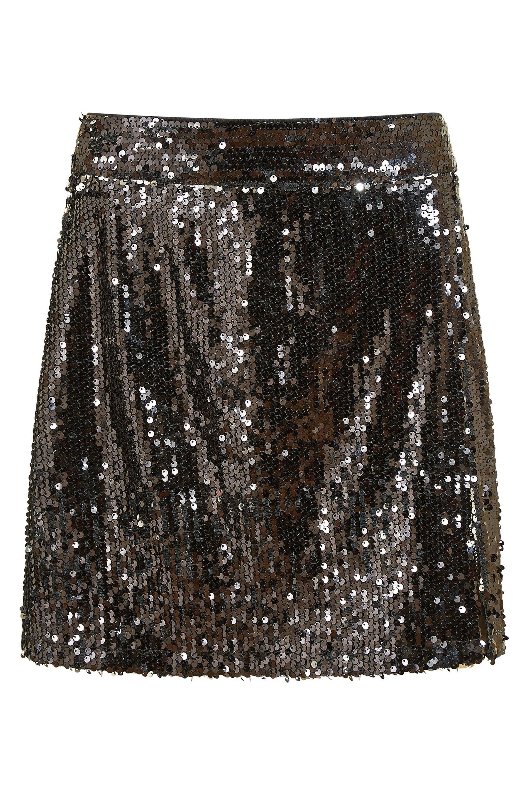 Black sequin hot sale skirt next
