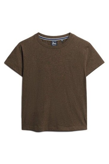 Superdry Brown Essential Logo 90's T-Shirt
