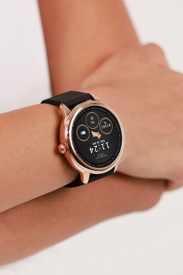 Radley Series 19 Smart Calling Watch with interchangeable Cobweb Rose Gold Mesh and Black Silicone Straps RYS19-4012-SET