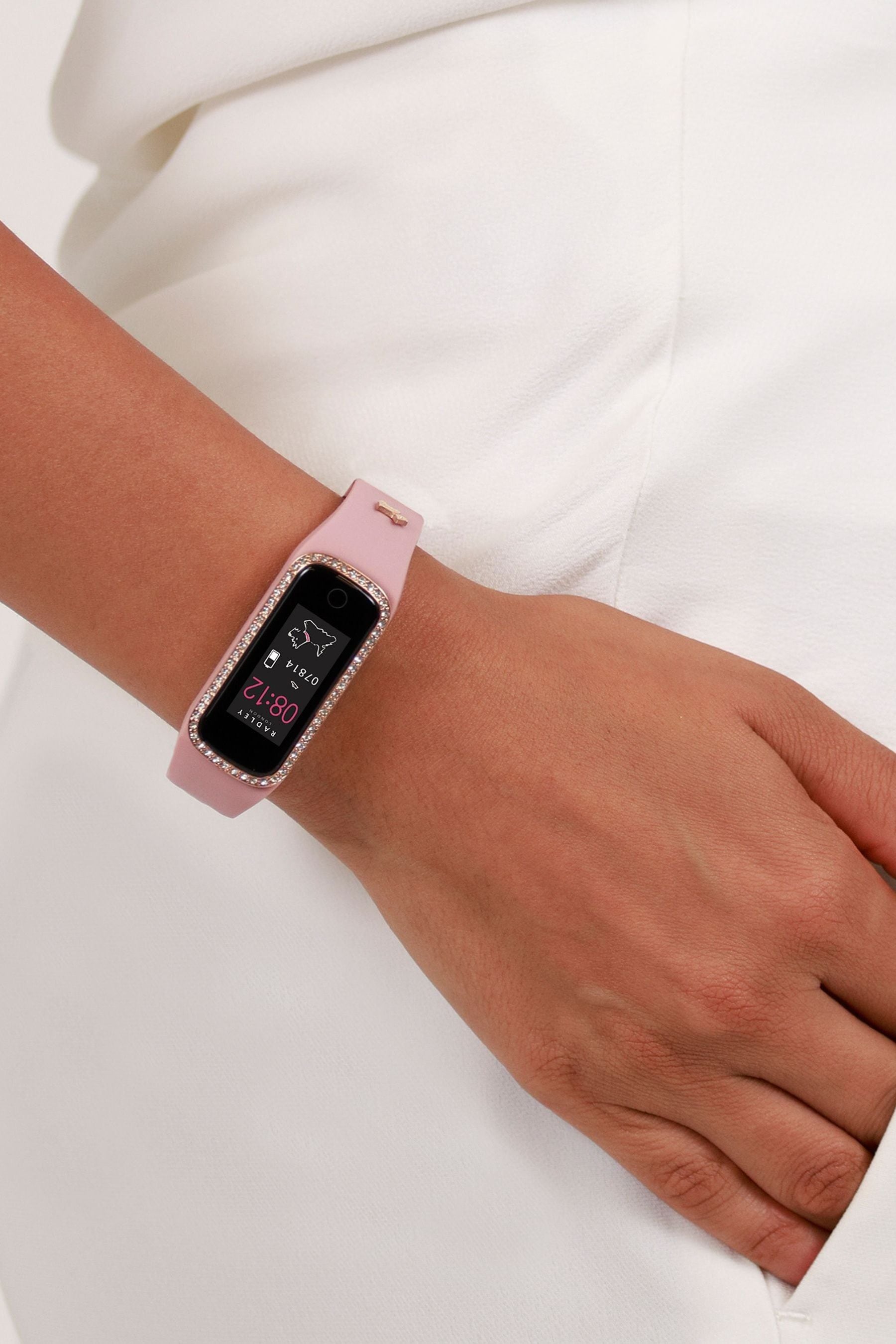 Buy Radley Ladies Pink Series 8 Cobweb Silicone Strap Stone Set