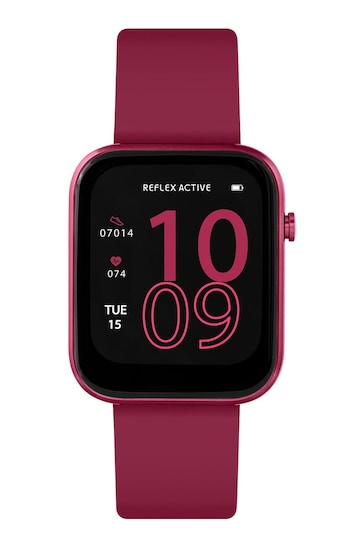 Reflex Active Red Series 12 Berry Strap Smart Watch