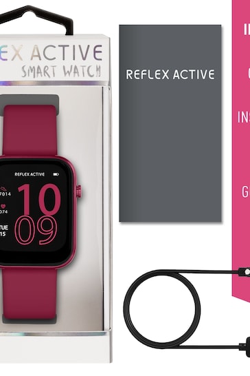 Reflex Active Red Series 12 Berry Strap Smart Watch