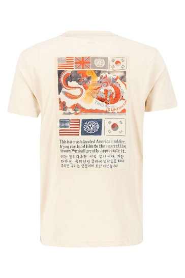 Buy Alpha Industries USN Blood Chit T 2 Jet Stream White T-Shirt from the  Next UK online shop