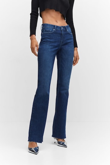 Mango Mid-Rise Flared Jeans