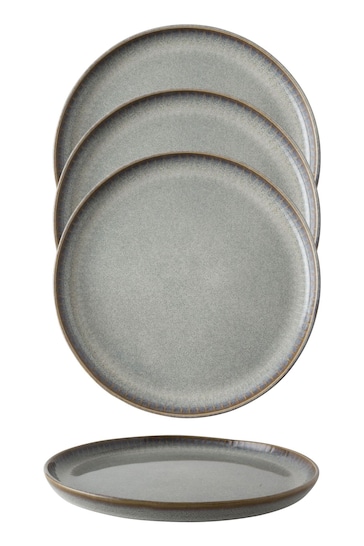 Dutch Rose Grey Sapphire Set of 4 Plates 21.5cm