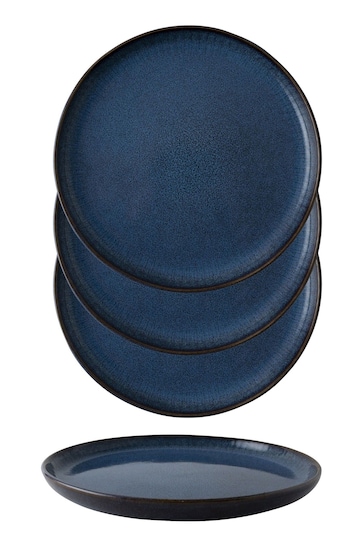 Dutch Rose Blue Sapphire Set of 4 Plates 21.5cm