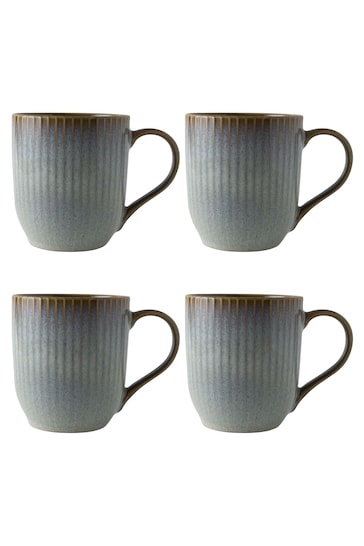 Dutch Rose Grey Sapphire Set of 4 Mugs 41cl