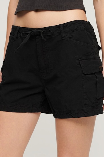 Superdry Black Cargo Shorts