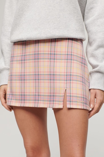 Superdry Pink Mini Check Skirt