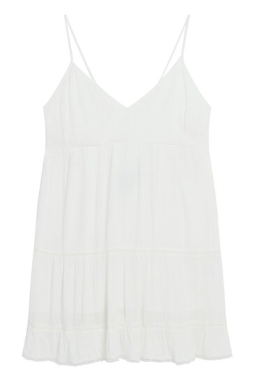 Superdry White Mini Cami Breach Dress
