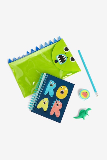 Green Dinosaur Stationery Set