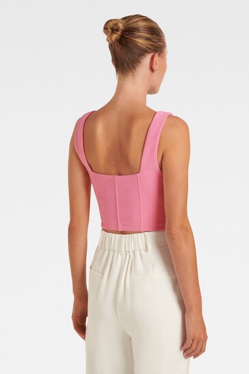 Forever New Pink Sydnie Strap Corset Tank Top