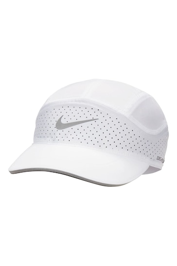 Nike White Dri-FIT Fly Unstructured Reflective Cap
