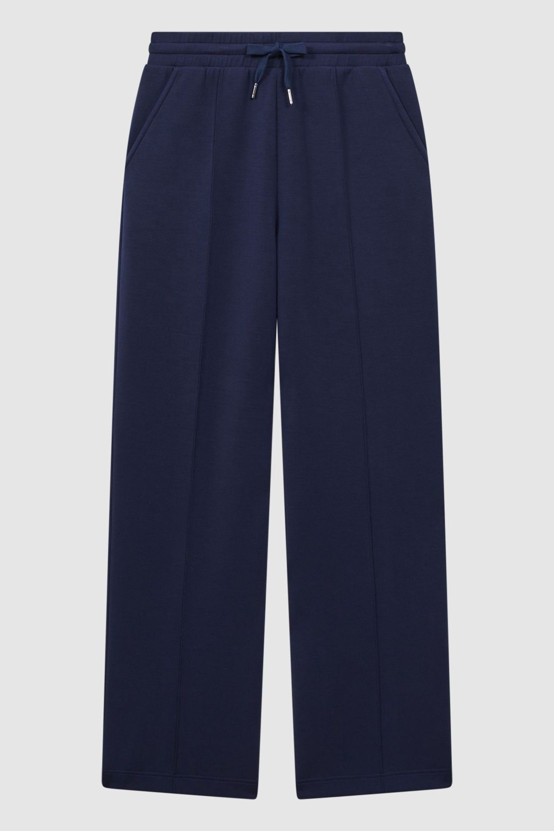 Navy wide online leg joggers