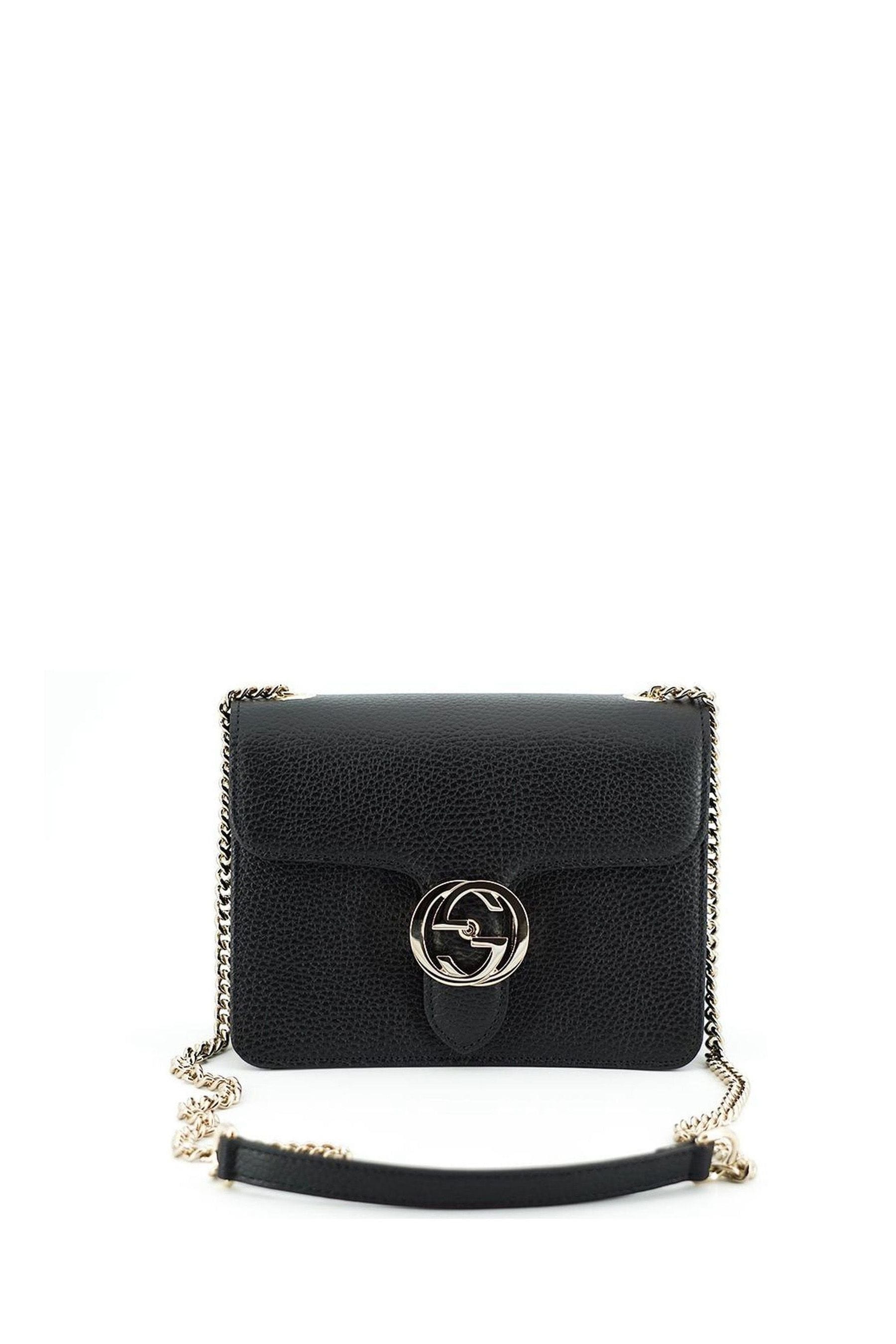 Gucci black bag with chain deals