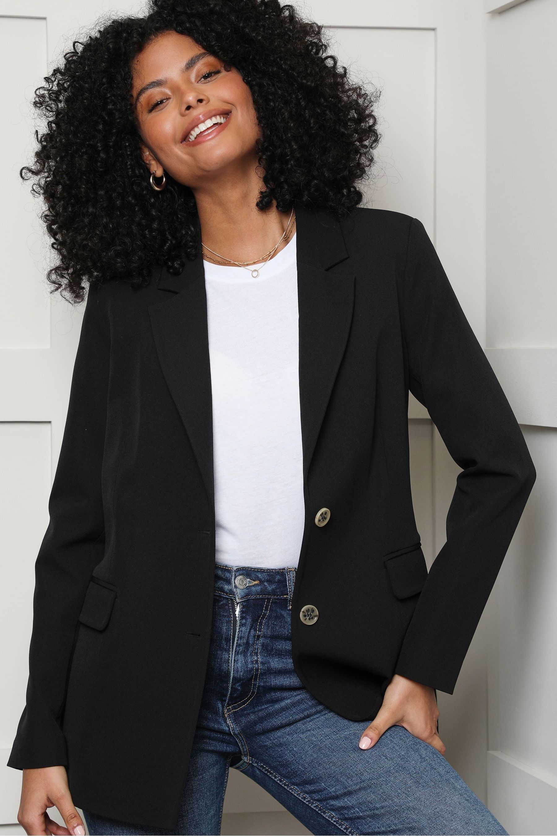 Buy Threadbare Black Relaxed Fit Blazer from the Next UK online shop