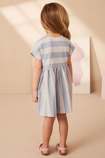 Blue Short Sleeve Jersey Dress (3mths-7yrs)