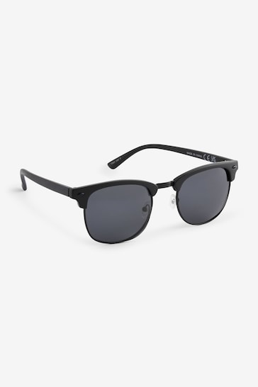 Classic Black Clubmaster Polarised Sunglasses