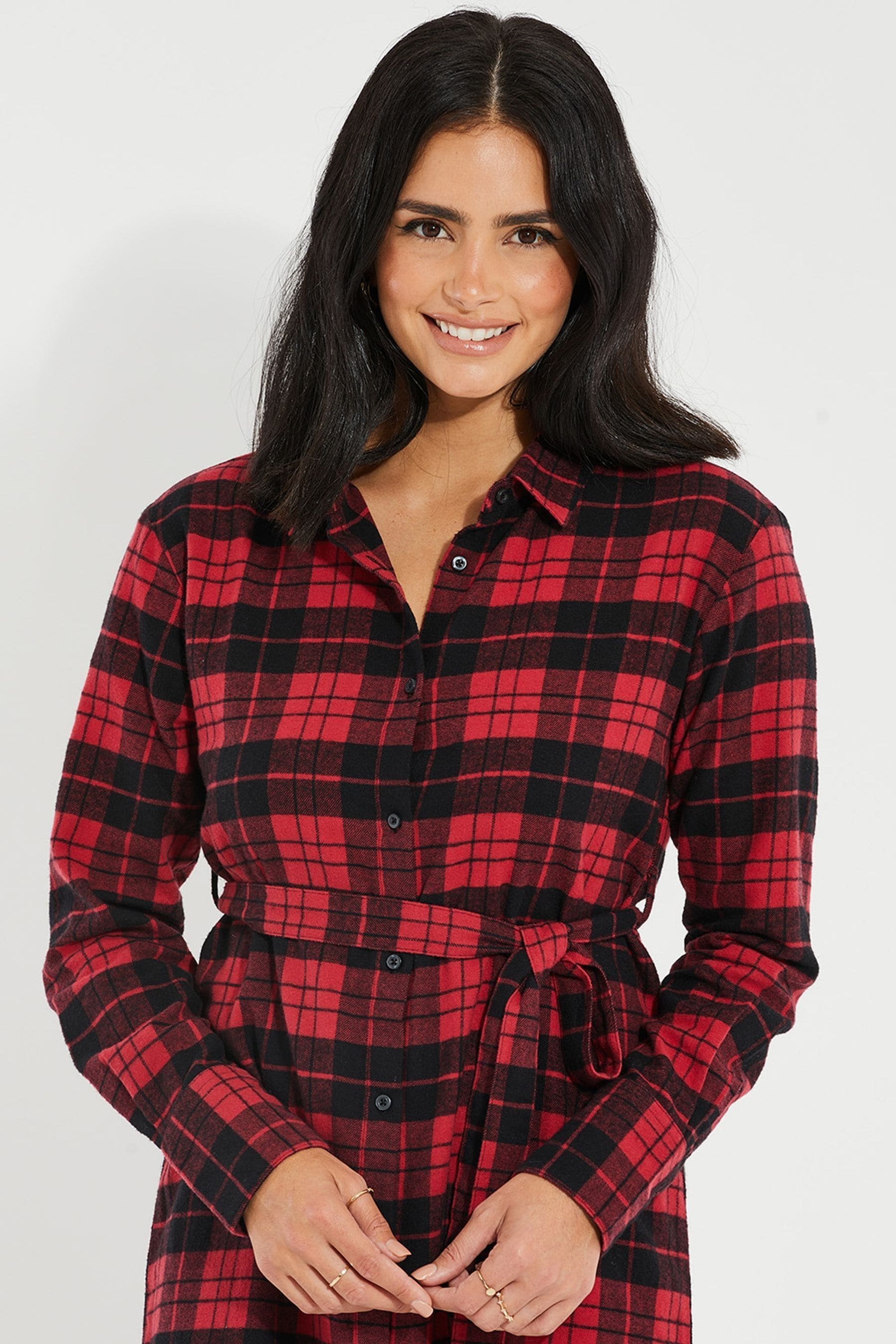 Check shirt dress online