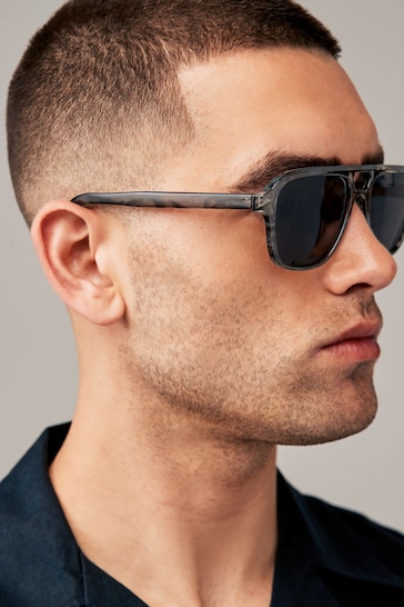 Grey Navigator Polarised Sunglasses