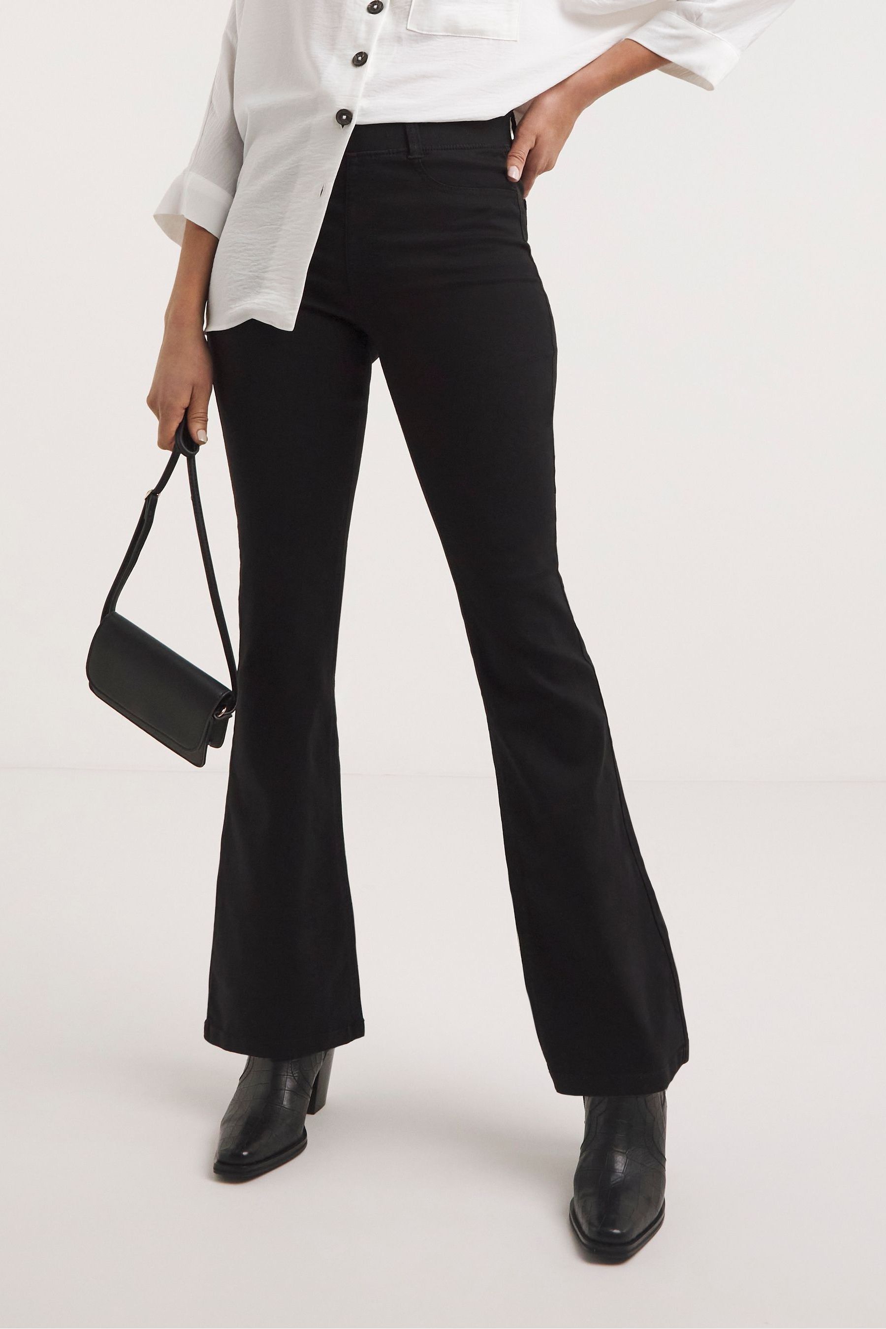 Simply Be Black Bootcut Jeggings