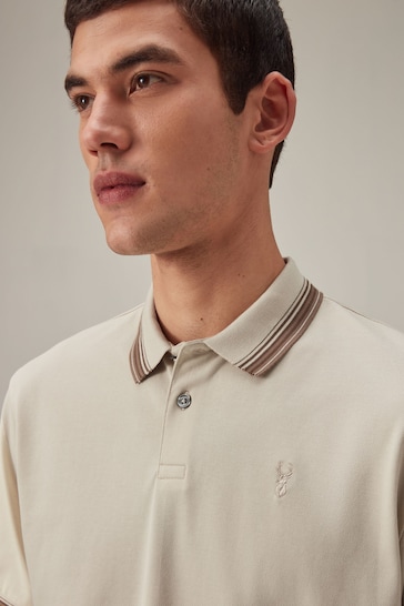Neutral Tipped Regular Fit Polo Shirt