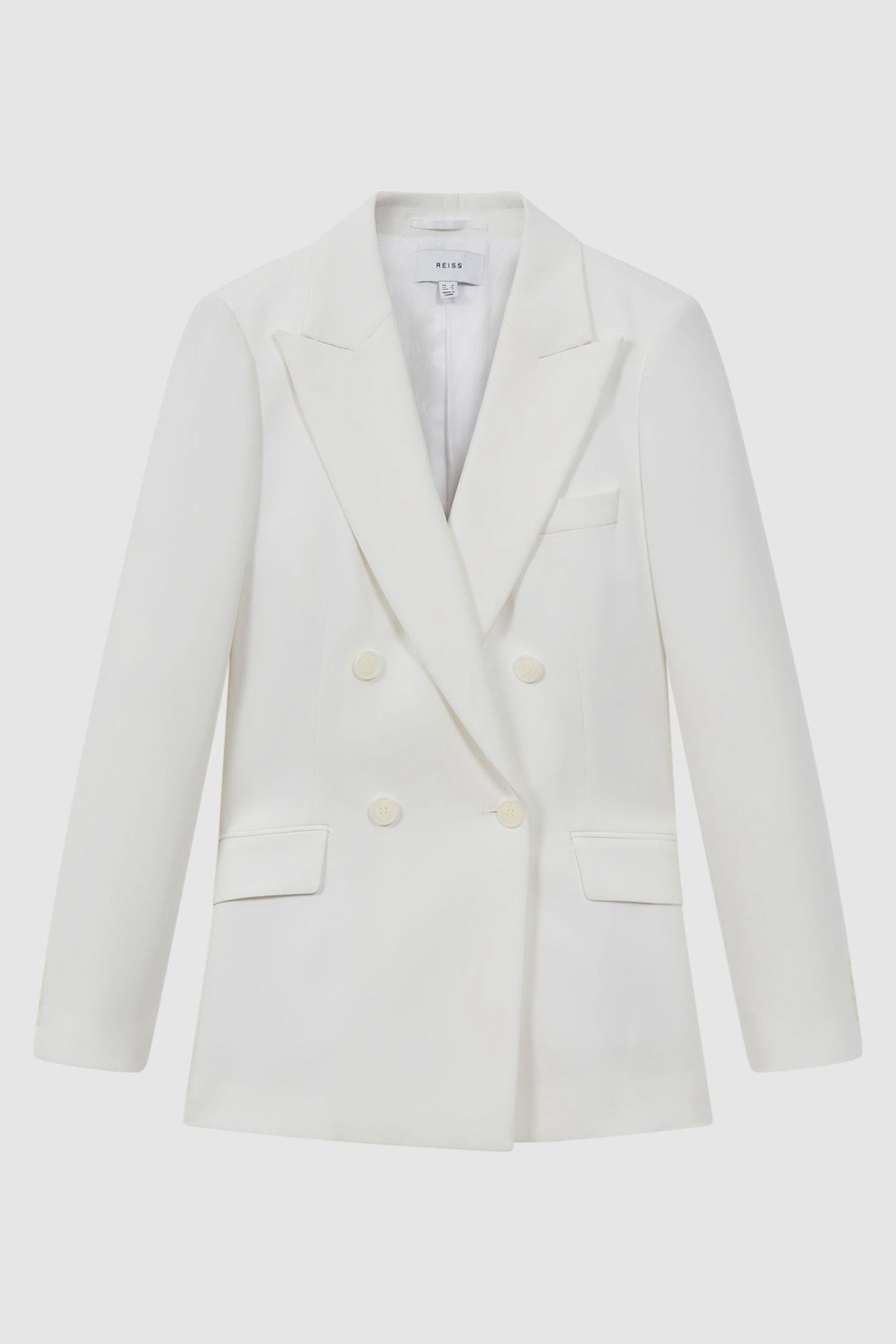 Buy Reiss White Sienna Petite Double Breasted Crepe Suit Blazer from the Next UK online shop