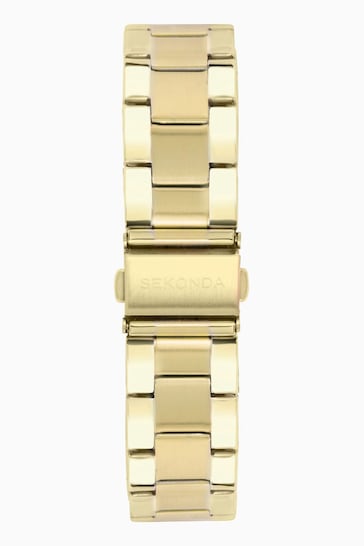 Sekonda Mens Grey Gold Stainless Steel Bracelet Watch