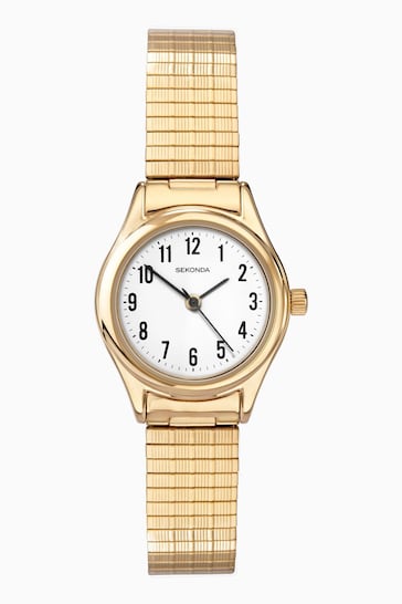 Sekonda Ladies Evans Gold Expander Bracelet with White Dial Watch