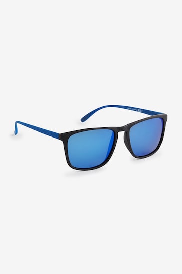 Blue Wayfarer Polarised Sunglasses