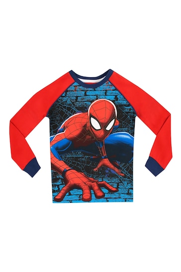 Character Blue Spiderman Marvel Printed Long Sleeve Pyjamas