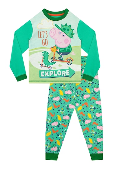 Character Green George Pig Kids George Pig Pyjamas - Snuggle Fit