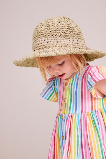 Natural Scalloped Edge Straw Hat (1-10yrs)