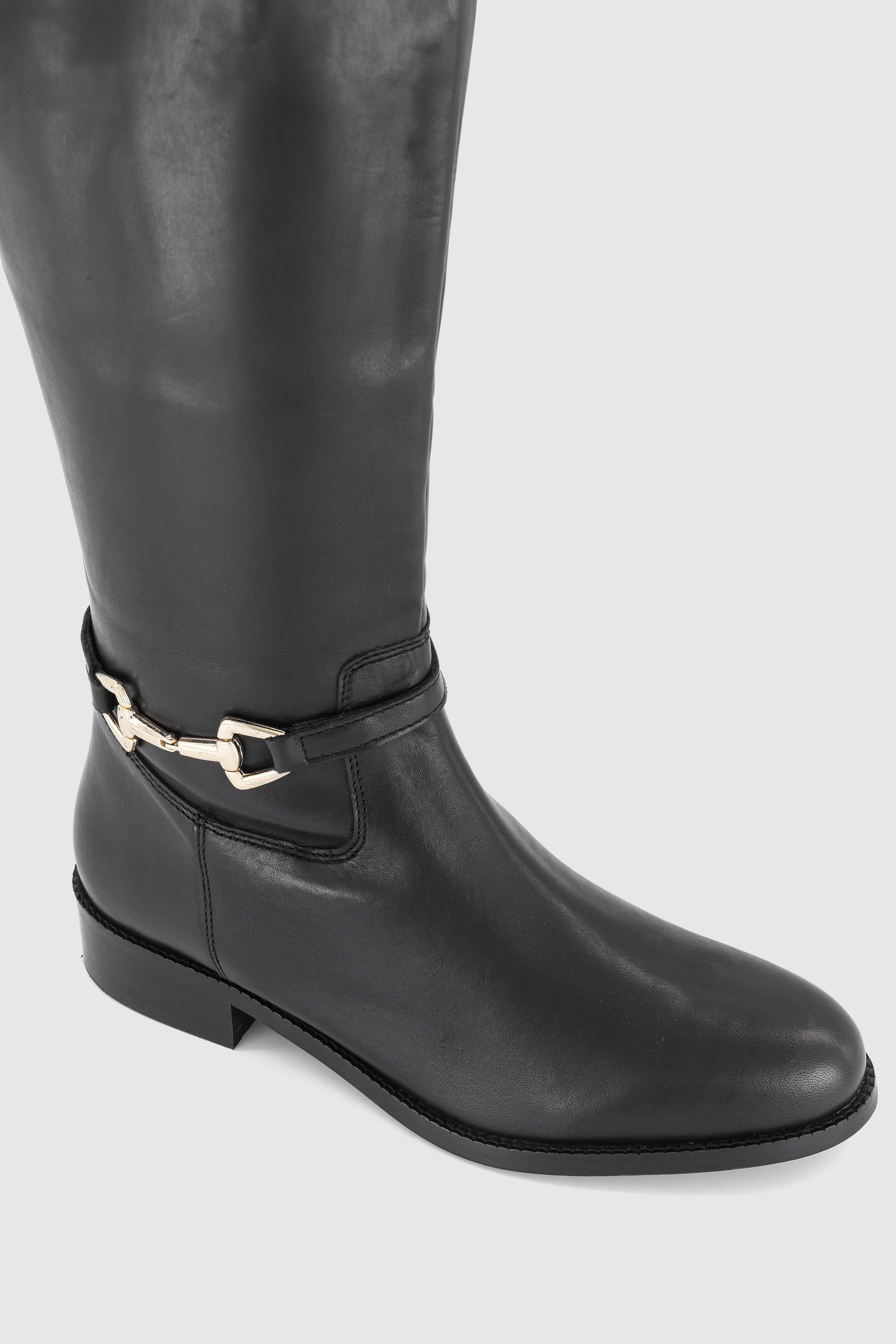 Buy Office Black Office Kallie Leather Buckle Detail Knee High