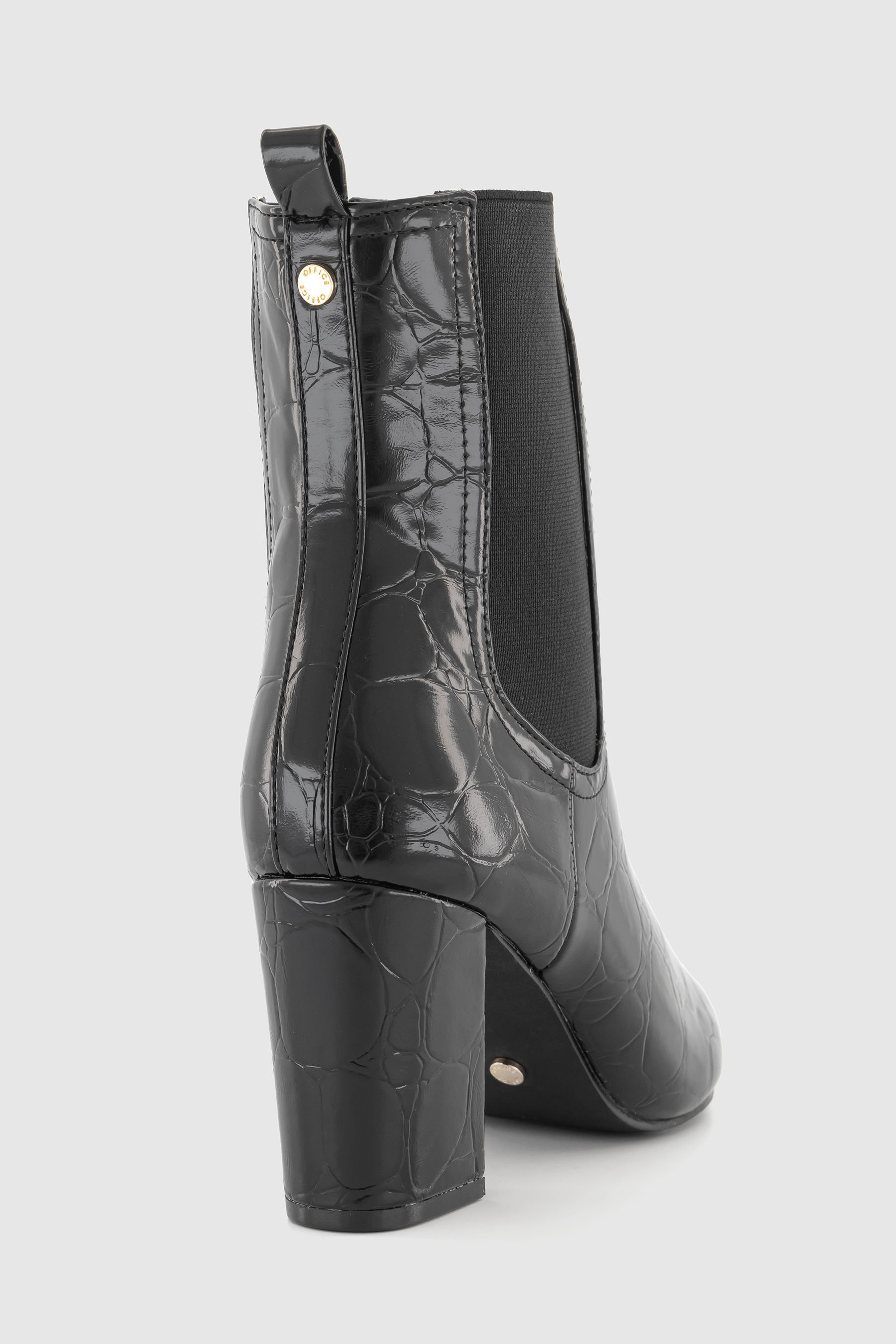 Office croc hotsell patent ankle boots
