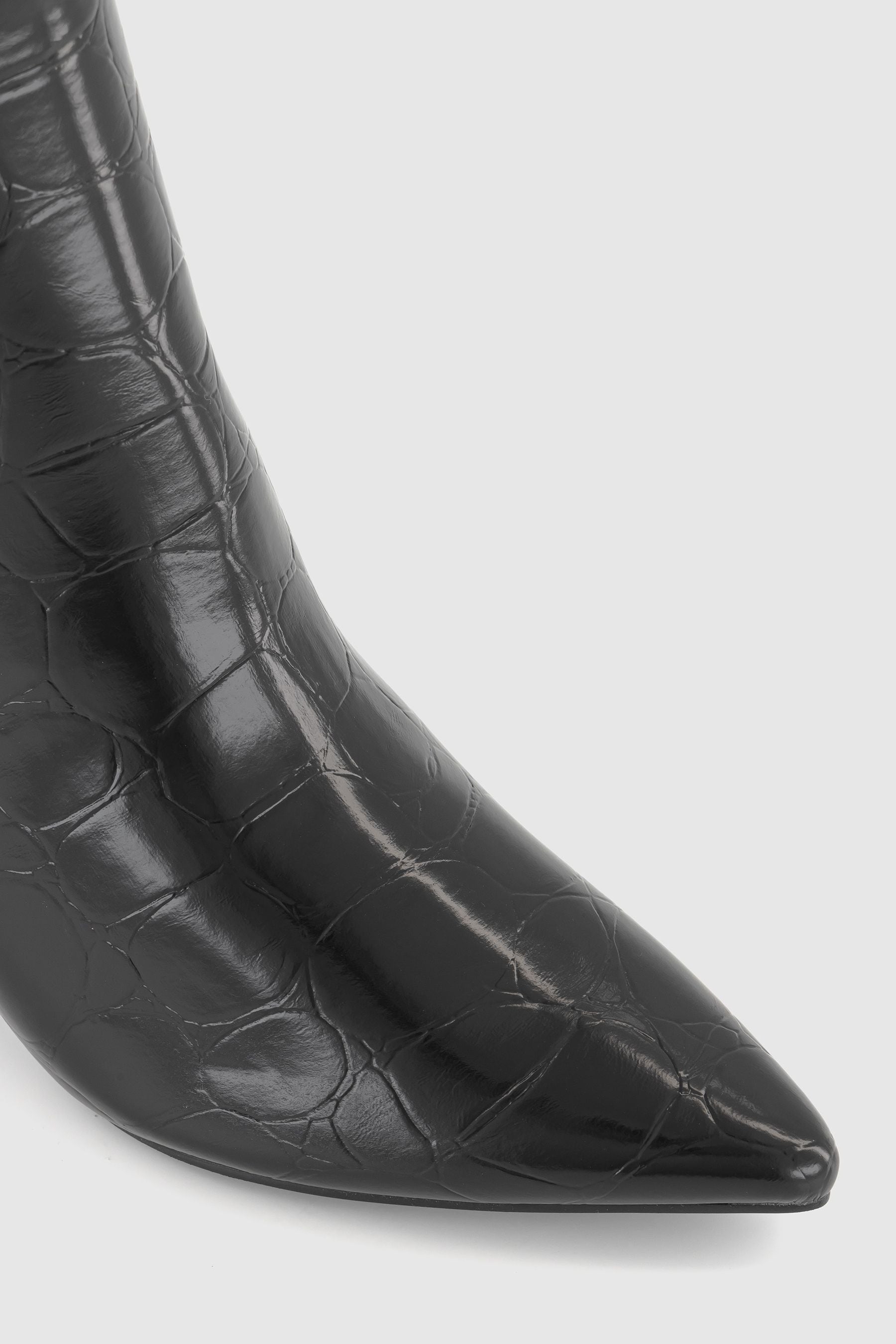 Office croc clearance patent ankle boots