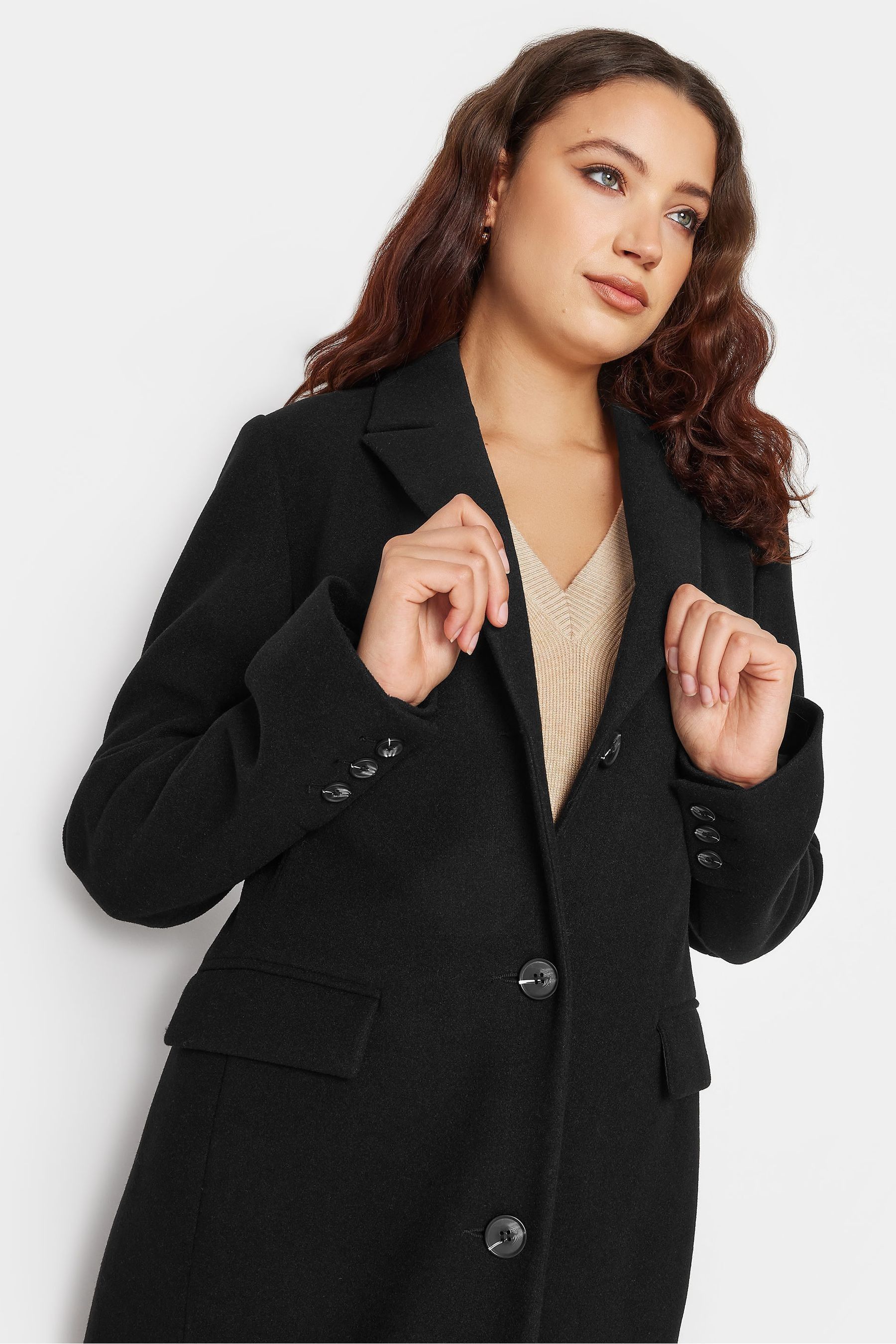 Long Tall Sally Black Long Formal Coat