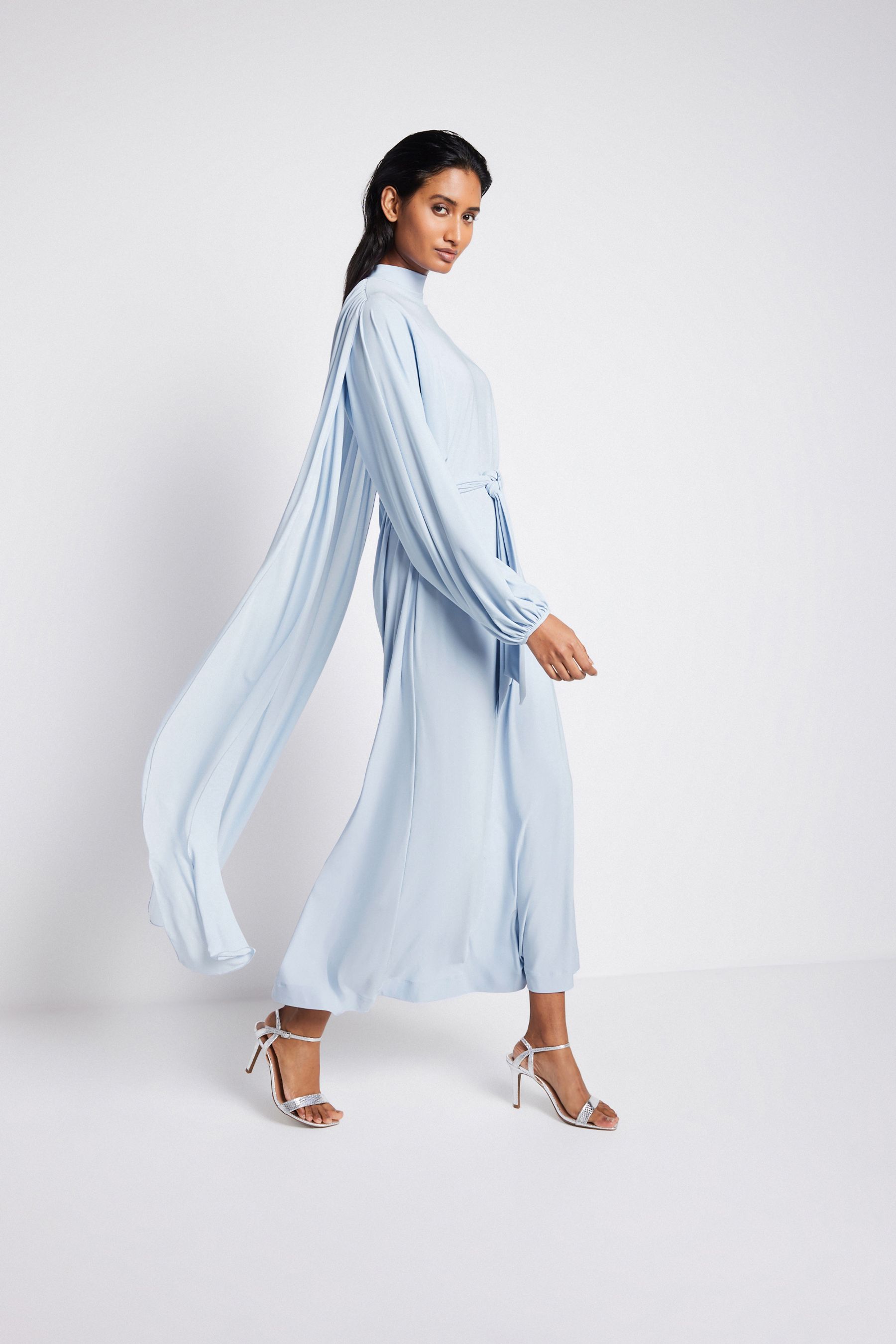 Long light blue maxi dress sales