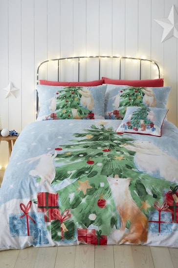 Fusion Green Winter Friends Easy Care Duvet Cover Set